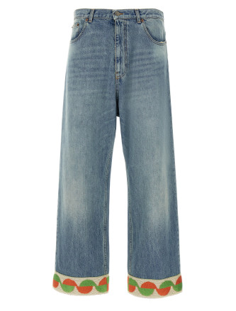 Valentino Garavani jacquard jeans