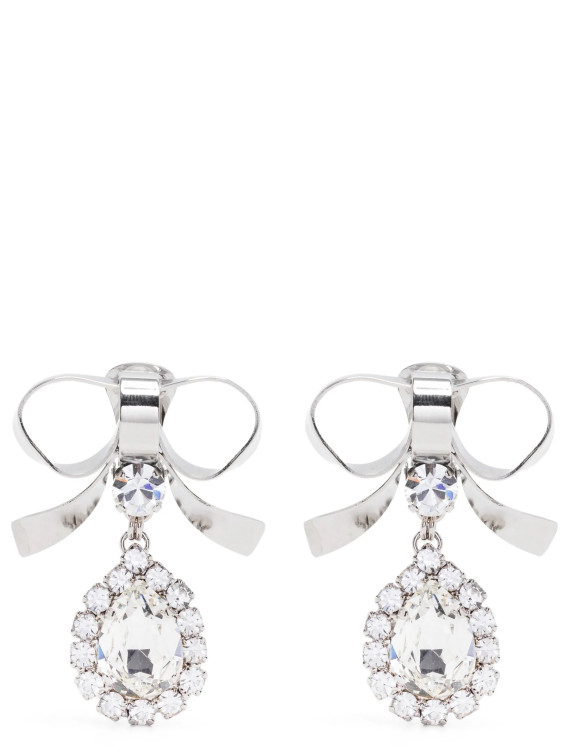 Metal bow earrings #1