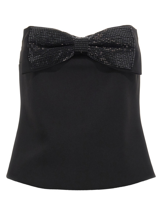 'Black Crepe Bandeau' top #1