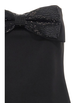 'Black Crepe Bandeau' top #