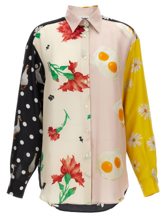 Patchwork print shirt