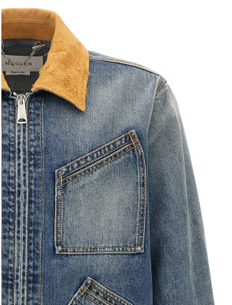 Suede denim jacket #