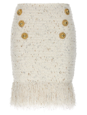 'Fringed Tweed' skirt