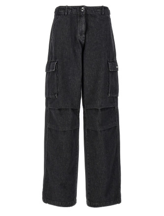 'Denim Wide Leg Cargo' jeans