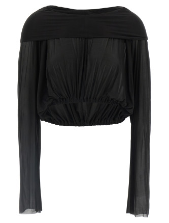 'Crooped Hooded Tunic' sweater