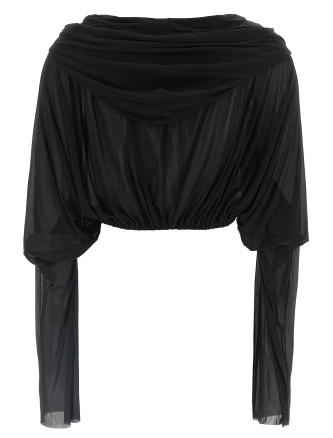 'Crooped Hooded Tunic' sweater #