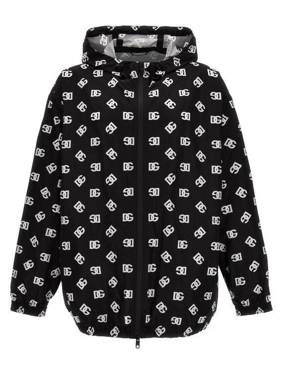 Logo print hooded jacket #1