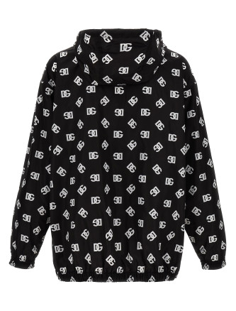 Logo print hooded jacket #