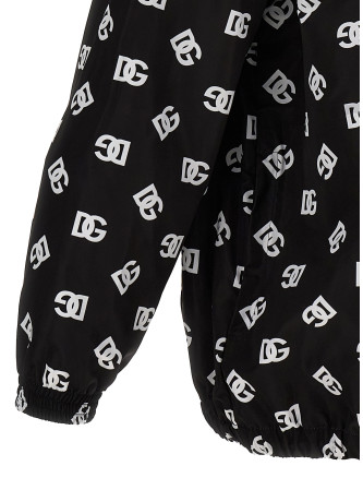 Logo print hooded jacket #