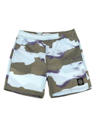 Logo patch swim shorts