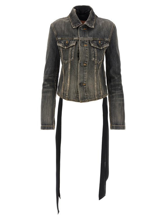 'Lace Up' denim jacket #1