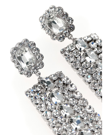 'Multi Crystal Droplet' earrings #
