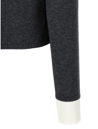 'Grey Contrast Collar' cardigan #