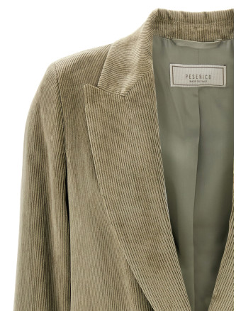 Ribbed velvet blazer #