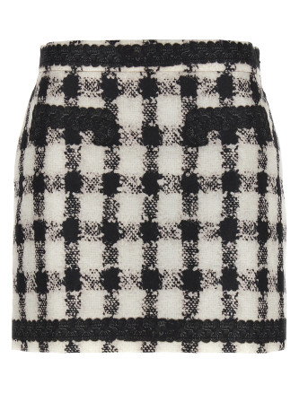 'Texture' print mini skirt