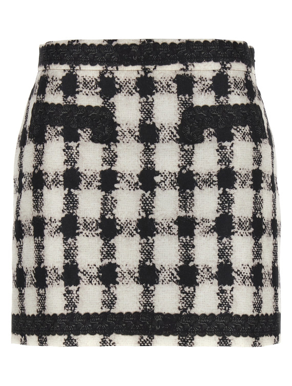 'Texture' print mini skirt #1