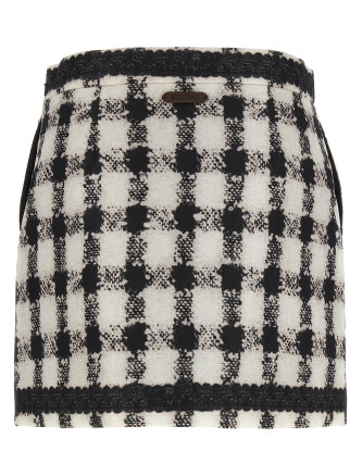 'Texture' print mini skirt #