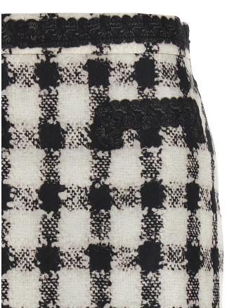'Texture' print mini skirt #