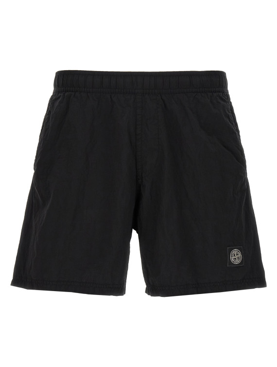 Logo patch swim shorts #1