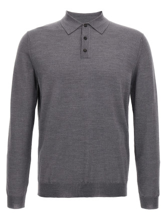 Virgin wool polo shirt