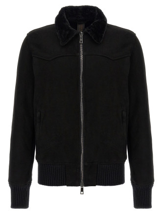 Sheepskin bomber jacket