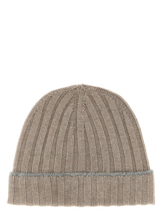 Cashmere turn-up beanie