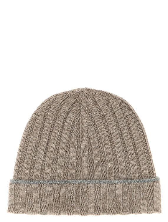 Cashmere turn-up beanie #1