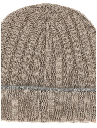 Cashmere turn-up beanie #
