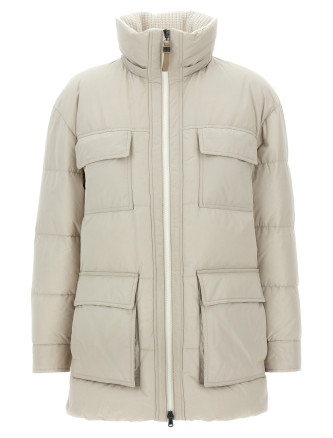 Knitted neck down jacket #