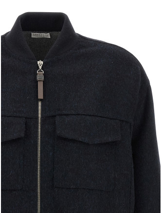 'Shiny Zipper Pull' bomber jacket #