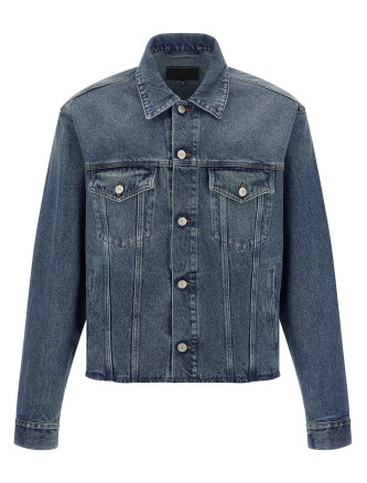 Raw cut denim jacket