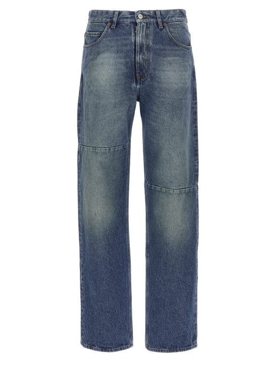 Asymmetric stitching jeans #1