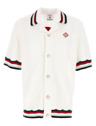 'Sporty Faux Crochet' shirt