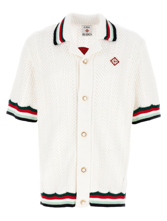 'Sporty Faux Crochet' shirt #1