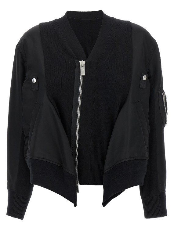 Nylon insert cardigan #1