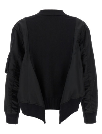 Nylon insert cardigan #