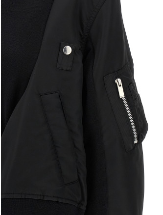 Nylon insert cardigan #