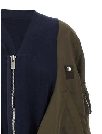 Nylon insert cardigan #