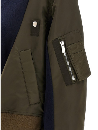 Nylon insert cardigan #