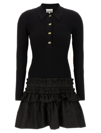 'Melange Rib Knit Mini' dress