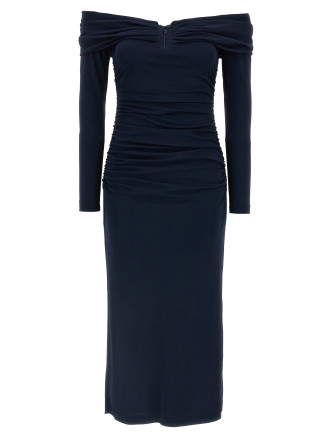 'Off-Shoulder 3/4 SLV Ruched Midi' dress