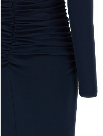 'Off-Shoulder 3/4 SLV Ruched Midi' dress #