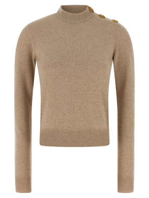Eco-cashmere button sweater #1