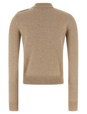 Eco-cashmere button sweater #