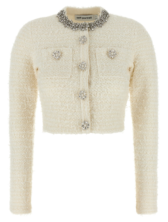 'Cream Textured Knit' cardigan #1