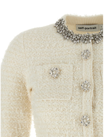 'Cream Textured Knit' cardigan #