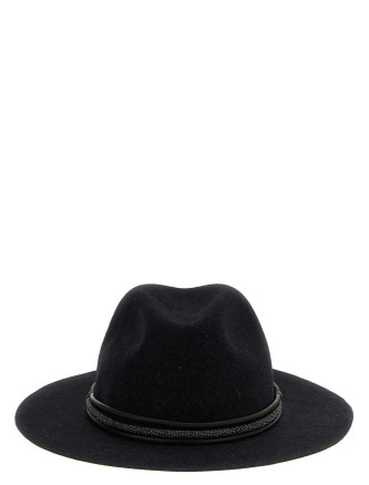 Jewel leather hat