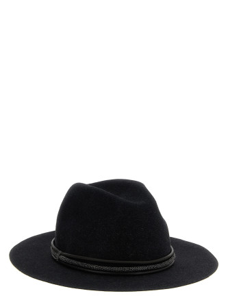 Jewel leather hat #