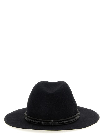 Jewel leather hat #