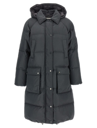 'Shiny Zipper Pull' down jacket